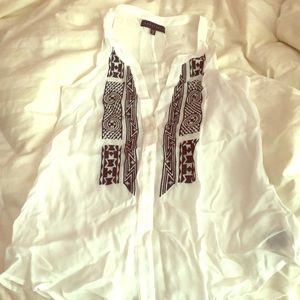 Longer White sheer tank top